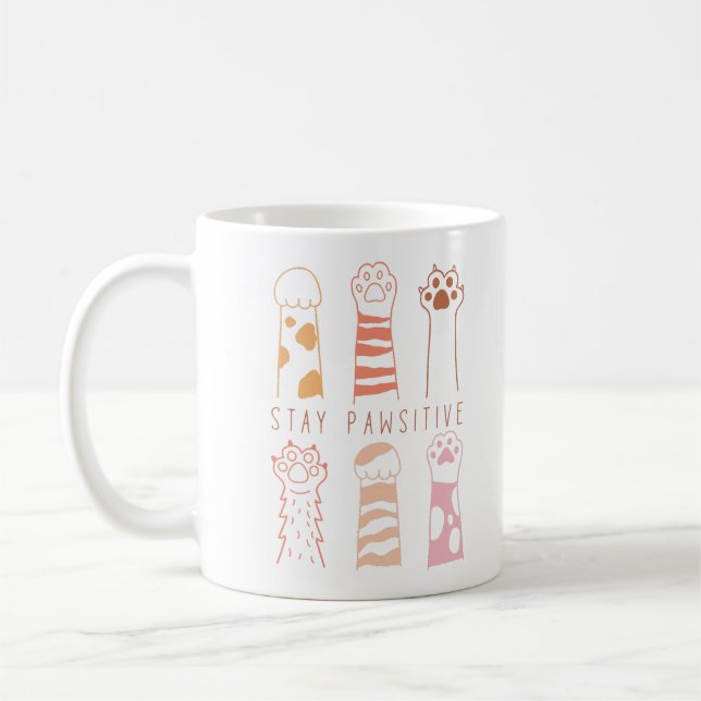 Stay Pawsitive Coffee Mug (Left)