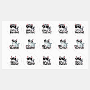 Stay Pawsitive! Cute Cat Sticker – Fun and Encoura