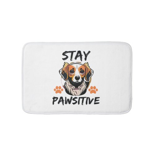 Stay Pawsitive Dog Lover Bath Mat