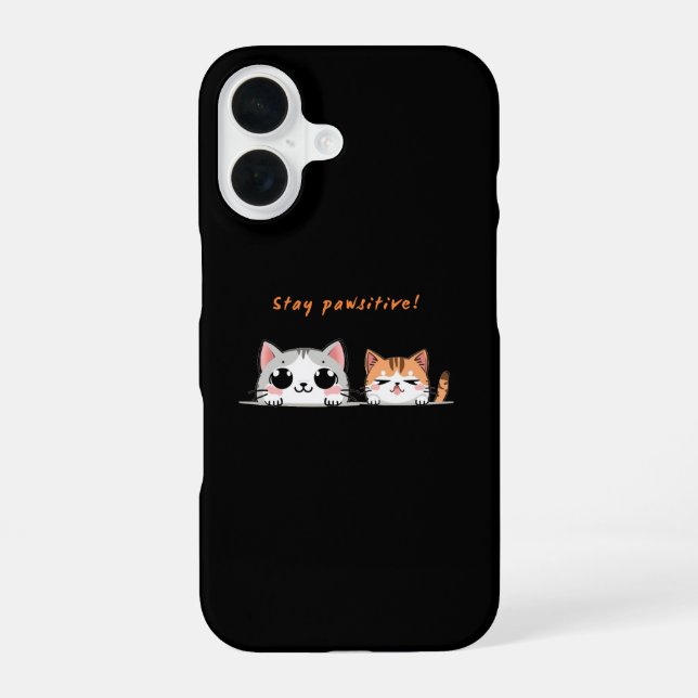 Stay pawsitive iPhone case (Back)