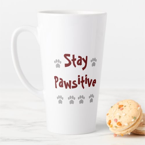 Stay Pawsitive Latte Mug