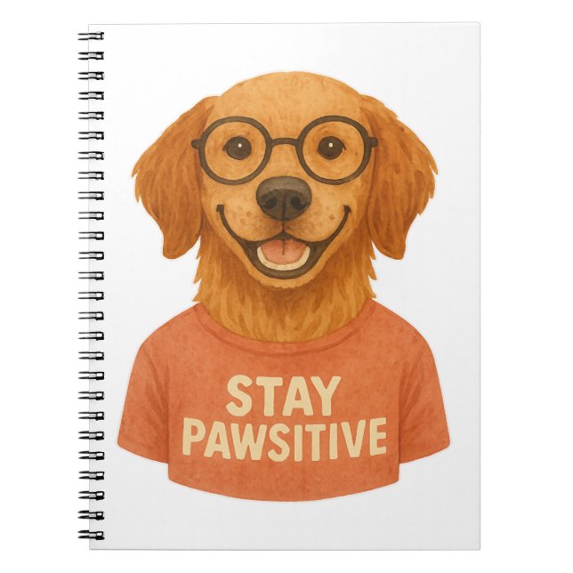 Stay Pawsitive Notebook (Front)