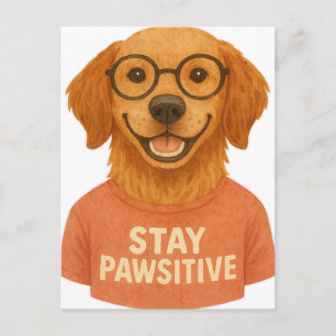 Stay Pawsitive Postcard