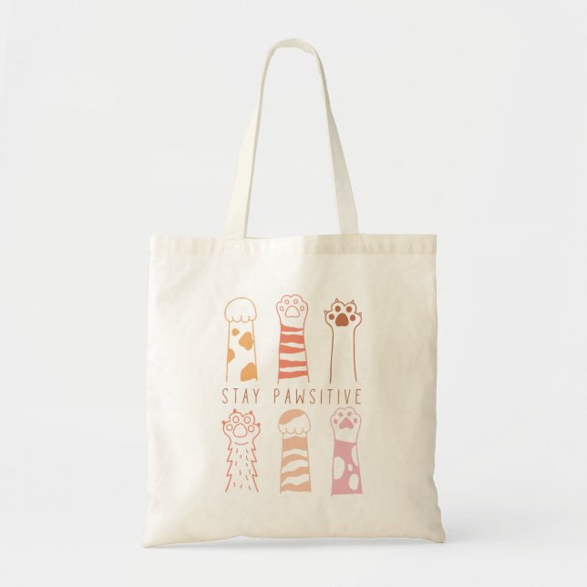 Stay Pawsitive Tote Bag (Front)