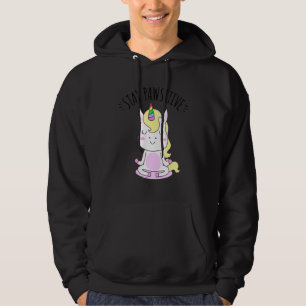 Stay Pawsitive Unicorn Yoga Equestrianism Horse Hoodie