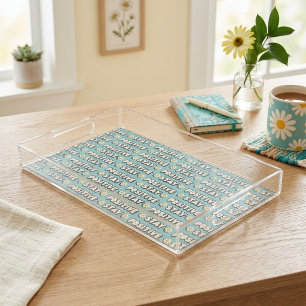 Stay Positive Acrylic Tray