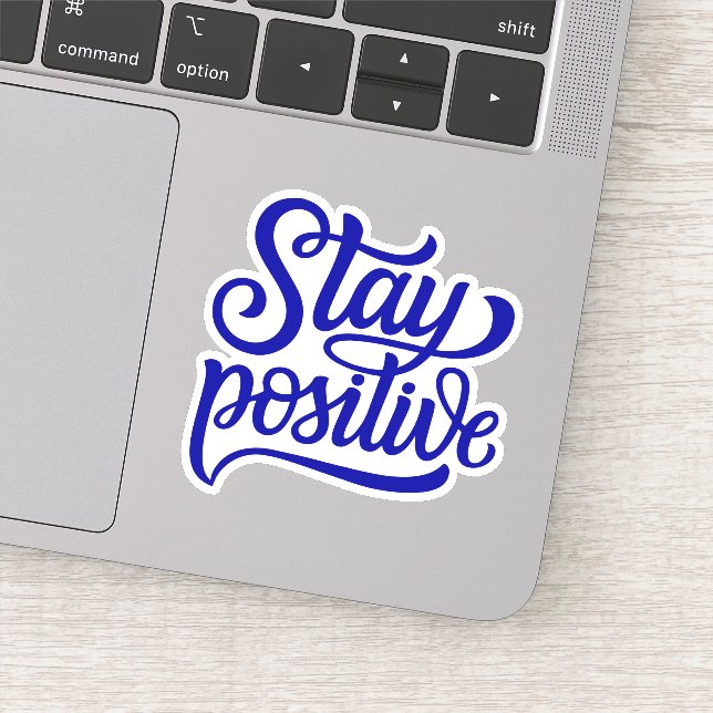 Stay Positive Blue Sticker (Detail)