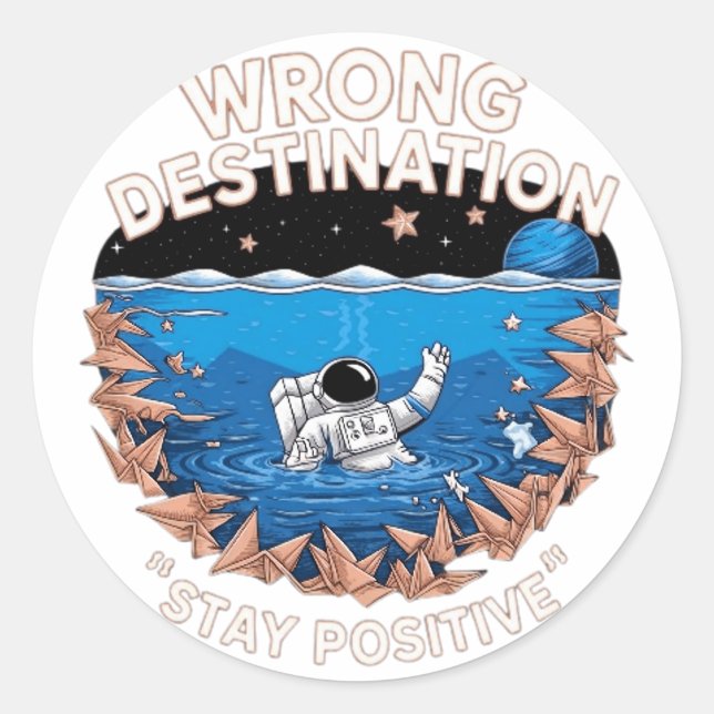 stay positive classic round sticker (Front)
