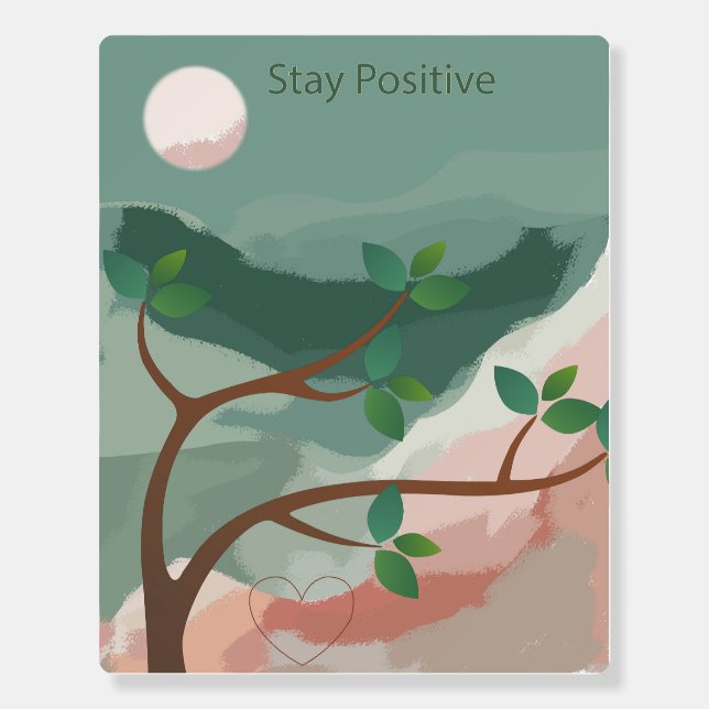 Stay Positive Inspirational Wall Art  Poster Print (Front)