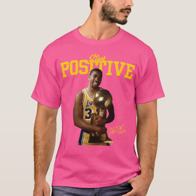 Stay Positive Magic Johnson Signature T-Shirt (Front)