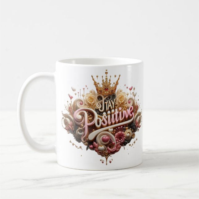 Stay Positive" Mug – A Perfect Gift of Encourageme (Left)