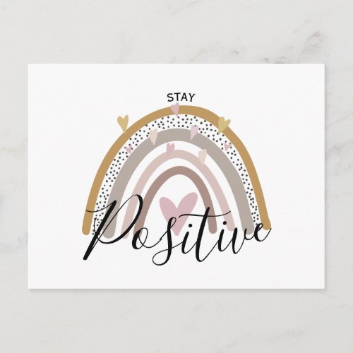 stay positive postcard