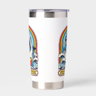 Stay Positive retro shark summer Insulated Tumbler