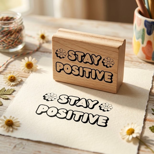 Stay Positive Rubber Stamp (Creator Uploaded)