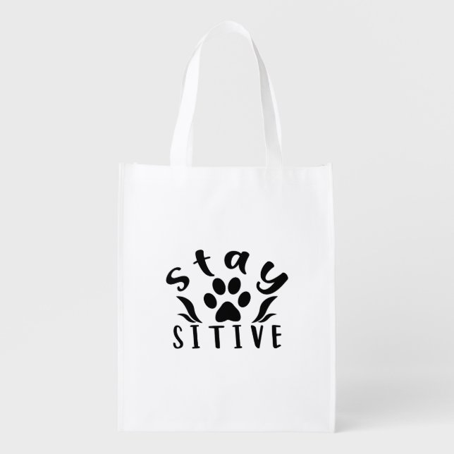 stay positive shopping bag (Front)