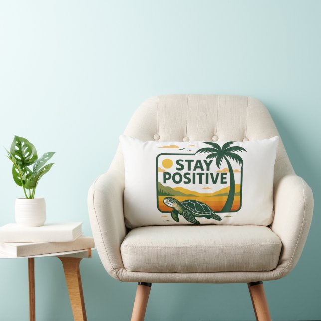 Stay Positive Tide Hoodie Baby T-Shirt Lumbar Pillow (Chair)
