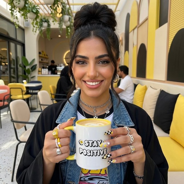 Stay Positive Two-Tone Coffee Mug (Creator Uploaded)