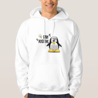 Stay Positive With Cute Funny Penguin Cartoon  Hoodie