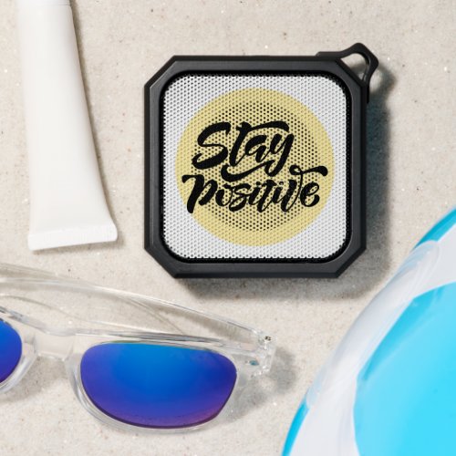 Stay Positive Yellow Bluetooth Speaker