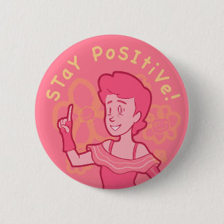 Stay Positive! Yellow Variant Button