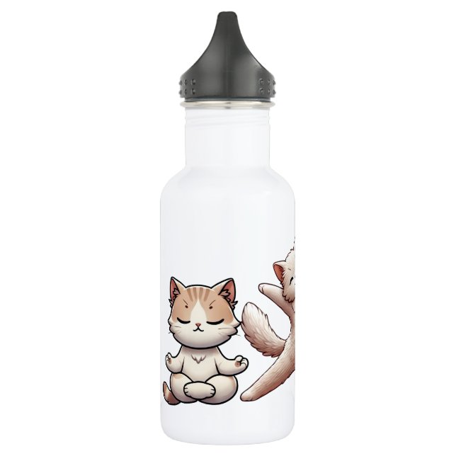 Stay Purrfectly Hydrated Stainless Steel Water Bottle (Left)