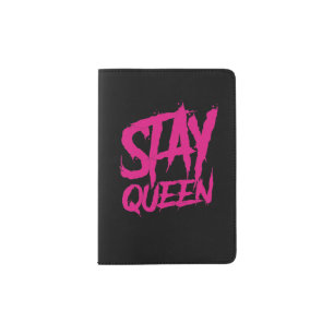 Stay Queen magenta wall paint Passport Holder