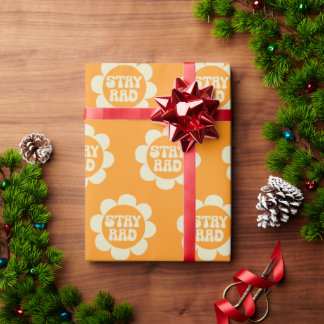 Stay Rad Retro Graphic Wrapping Paper