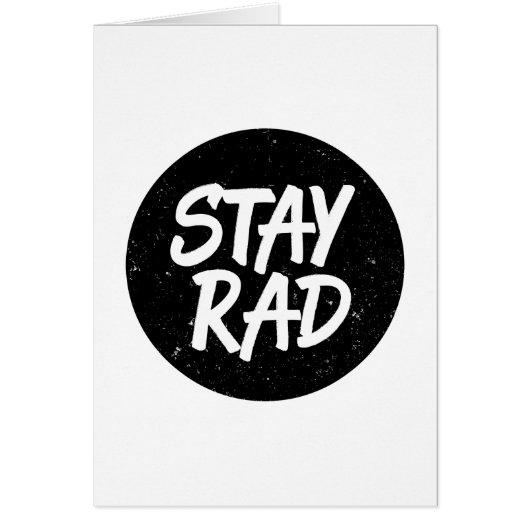 Stay Rad Typography Cards (Front)