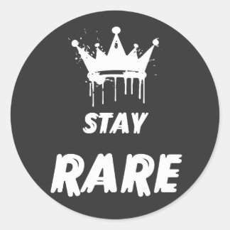 Stay Rare Sticker – Minimalist Streetwear Crown Gr