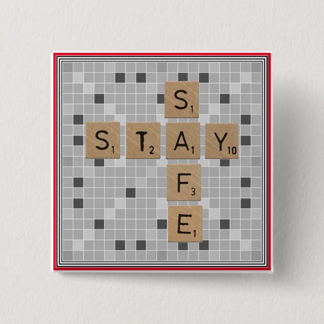 Stay Safe Game Tiles Button (Front)