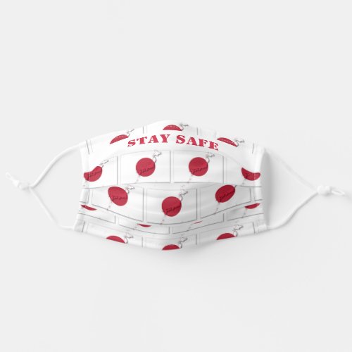 Stay Safe JAPAN FLAG Customizable Adult Cloth Face Mask