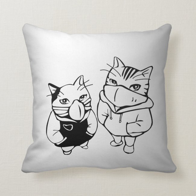 Stay Safe. Masks Save Lives. Throw Pillow