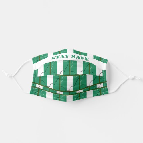 Stay Safe NIGERIA FLAG Customizable Adult Cloth Face Mask
