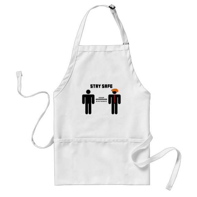 Stay Safe People Clown Adult Apron (Front)