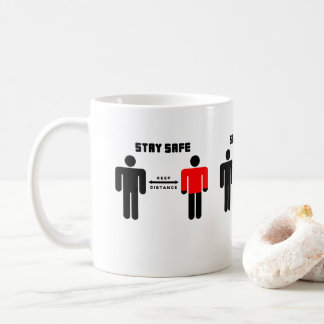 Stay Safe People Red Shirt Coffee Mug