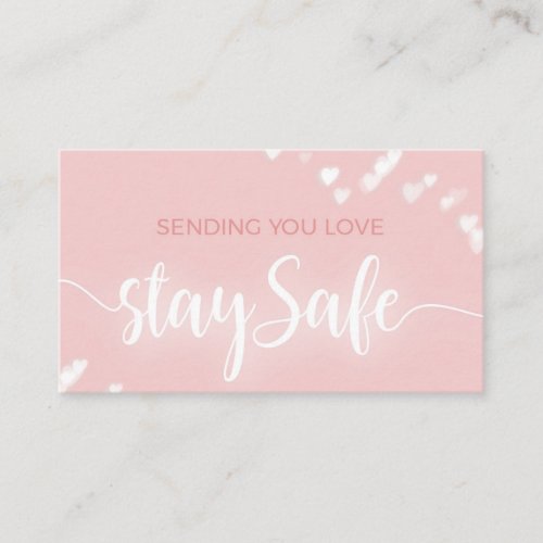 Stay Safe Perfect to pop with a gift Place Card