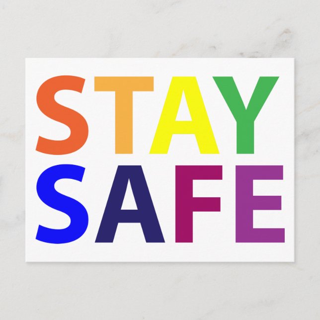 stay safe postcard - send it to a friend (Front)