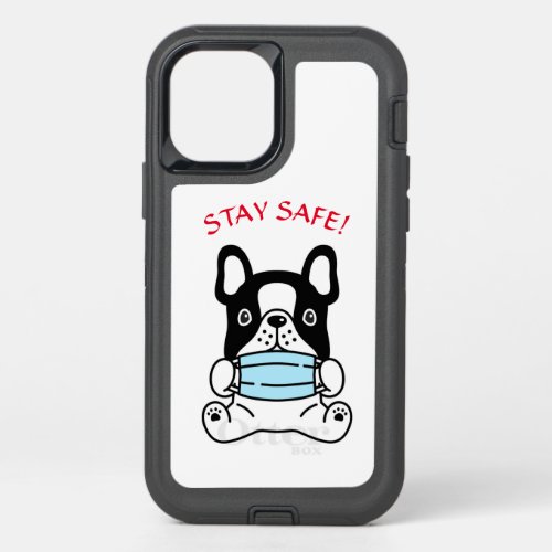 STAY SAFE PUPPY AND MASK IPHONE 12 Otterbox Case