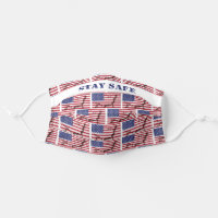 Stay Safe USA AMERICAN FLAG Customizable Cloth Face Mask