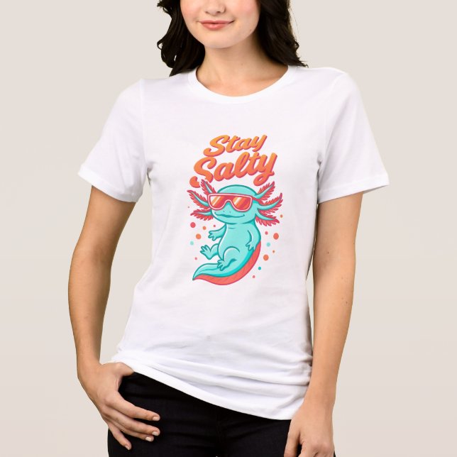 Stay Salty Axolotl Shirt for Teens & Adults (Front)
