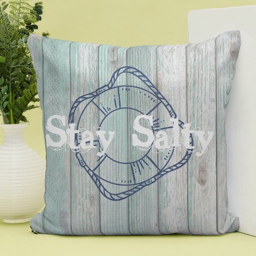 Stay Salty Beach Life   Throw Pillow