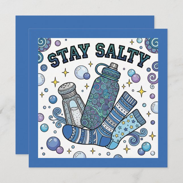 Stay Salty Dysautonomia/POTS Personalized Card (Front/Back)