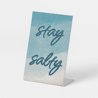 Stay Salty- Ocean Abstract Planner Coastal Design Pedestal Sign