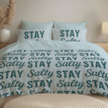 Stay Salty | Reversible Coastal Teal Blue Graphic