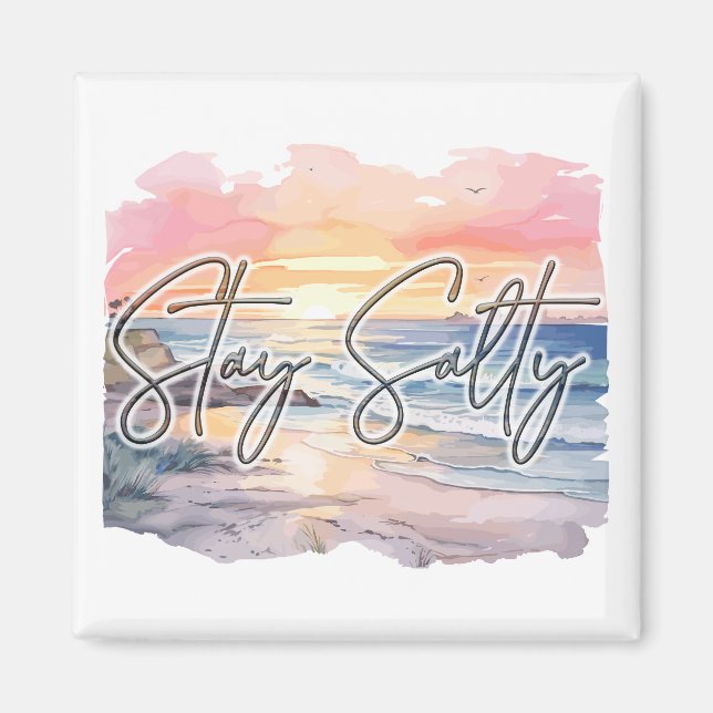 Stay Salty Sunset Beach Magnet (Front)