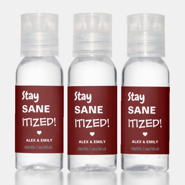 Stay sanitized funny sane pun hand sanitizer (Set)