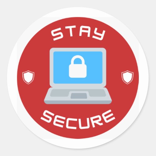 Stay Secure Laptop Sticker