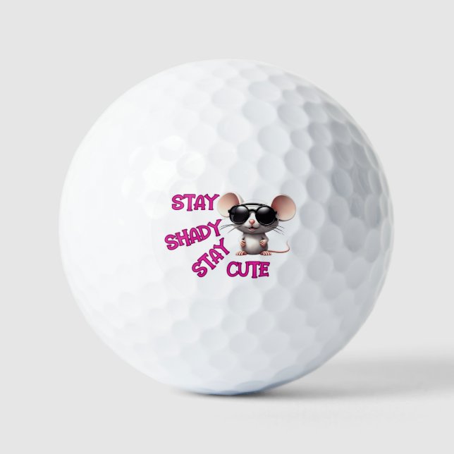  Stay Shady, Stay Cute Mouse Golf Balls (Front)