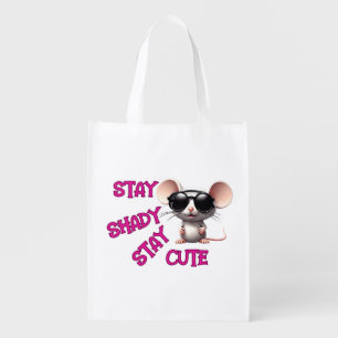  Stay Shady, Stay Cute Mouse Grocery Bag