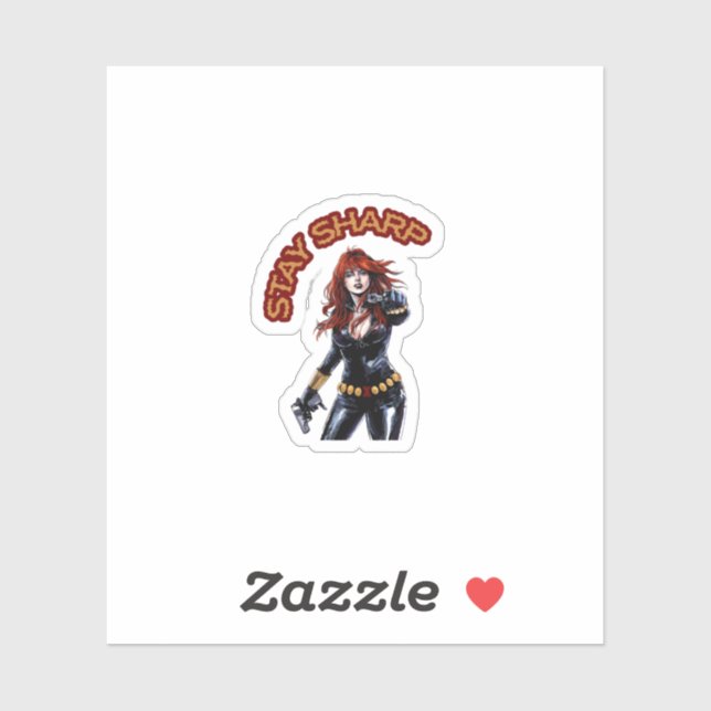 Stay Sharp - Black widow Sticker (Sheet)